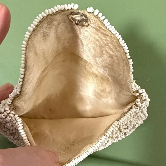 Antique Beaded Purse 1930’s. Handmade in Belgium. - Picture 5 of 6